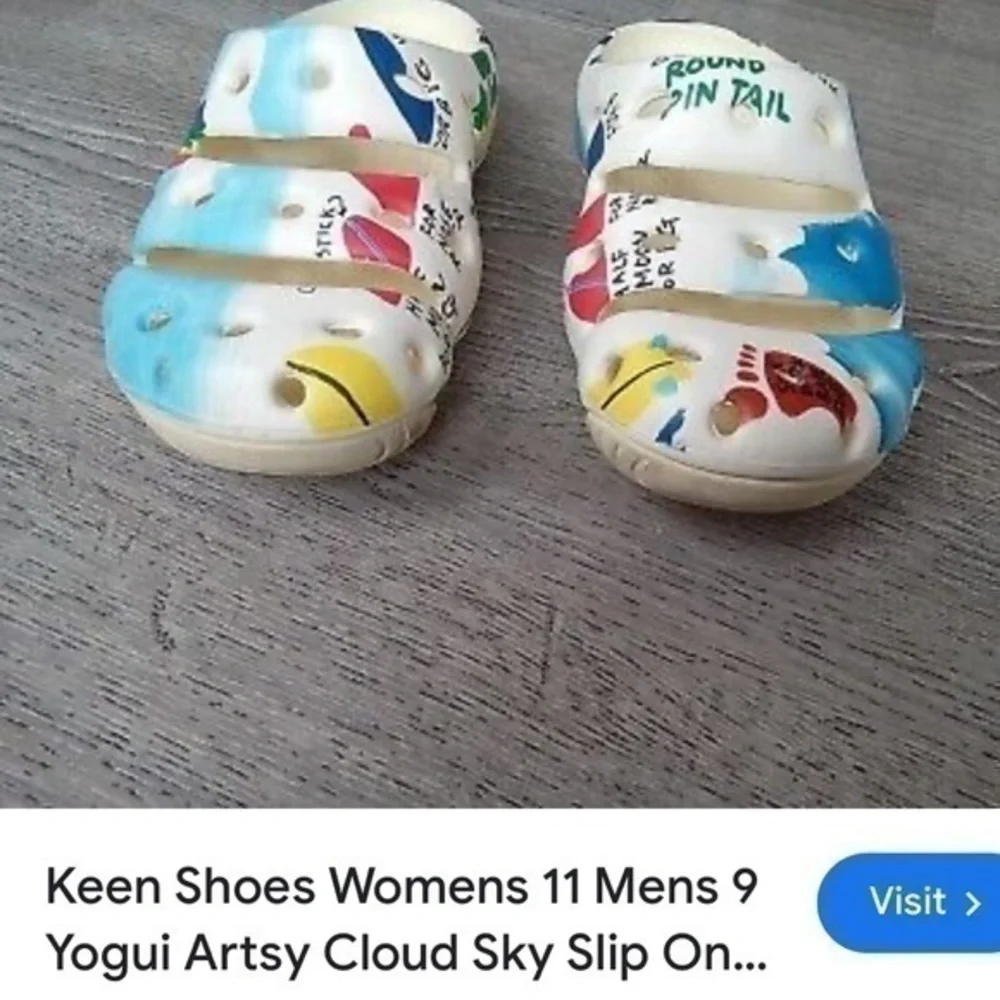 Keen x Jerry Garcia Yogui Ltd. Edition Slide Clog Sandal women size 11, men 9.